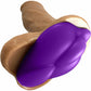 b.cush Soft Silicone Dildo Base for Harness Play By Banana Pants - Purple