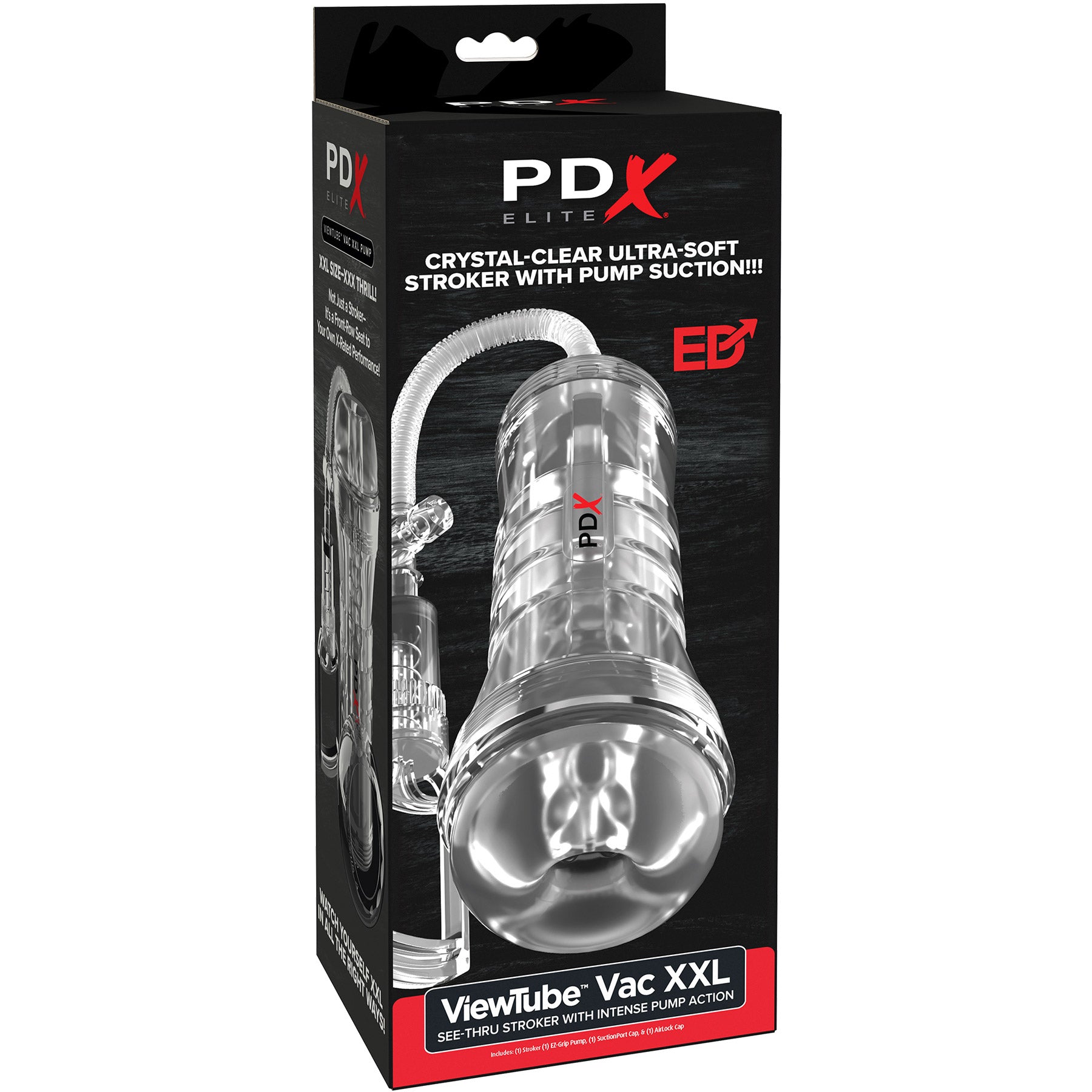 PDX Elite ViewTube Vac XXL Pump See-Thru EZ-Grip Penis Stroker