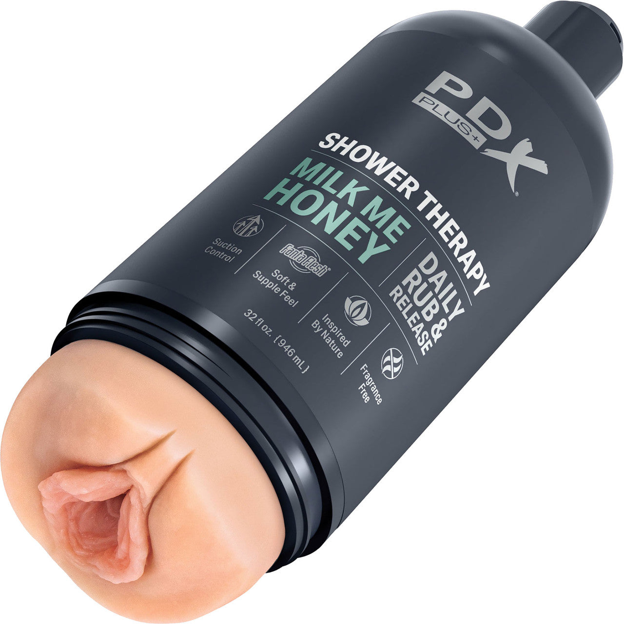 PDX Plus Shower Therapy Milk Me Honey Discreet Penis Stroker By Pipedream - Vanilla