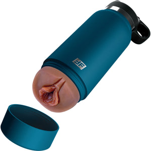 PDX Plus Fuck Flask Private Pleaser Discreet Water Bottle Penis Stroker By Pipedream - Chocolate