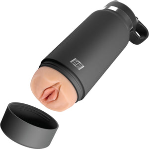 PDX Plus Fuck Flask Secret Delight Discreet Water Bottle Penis Stroker By Pipedream - Vanilla