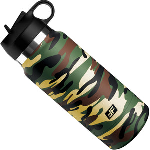 PDX Plus Fap Flask Happy Camper Discreet Water Bottle Penis Stroker By Pipedream - Frosted