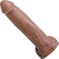 Hankey's Toys Rentman Small 9.5" Silicone Cock With Balls & Vac-U-Lock Base - Caramel