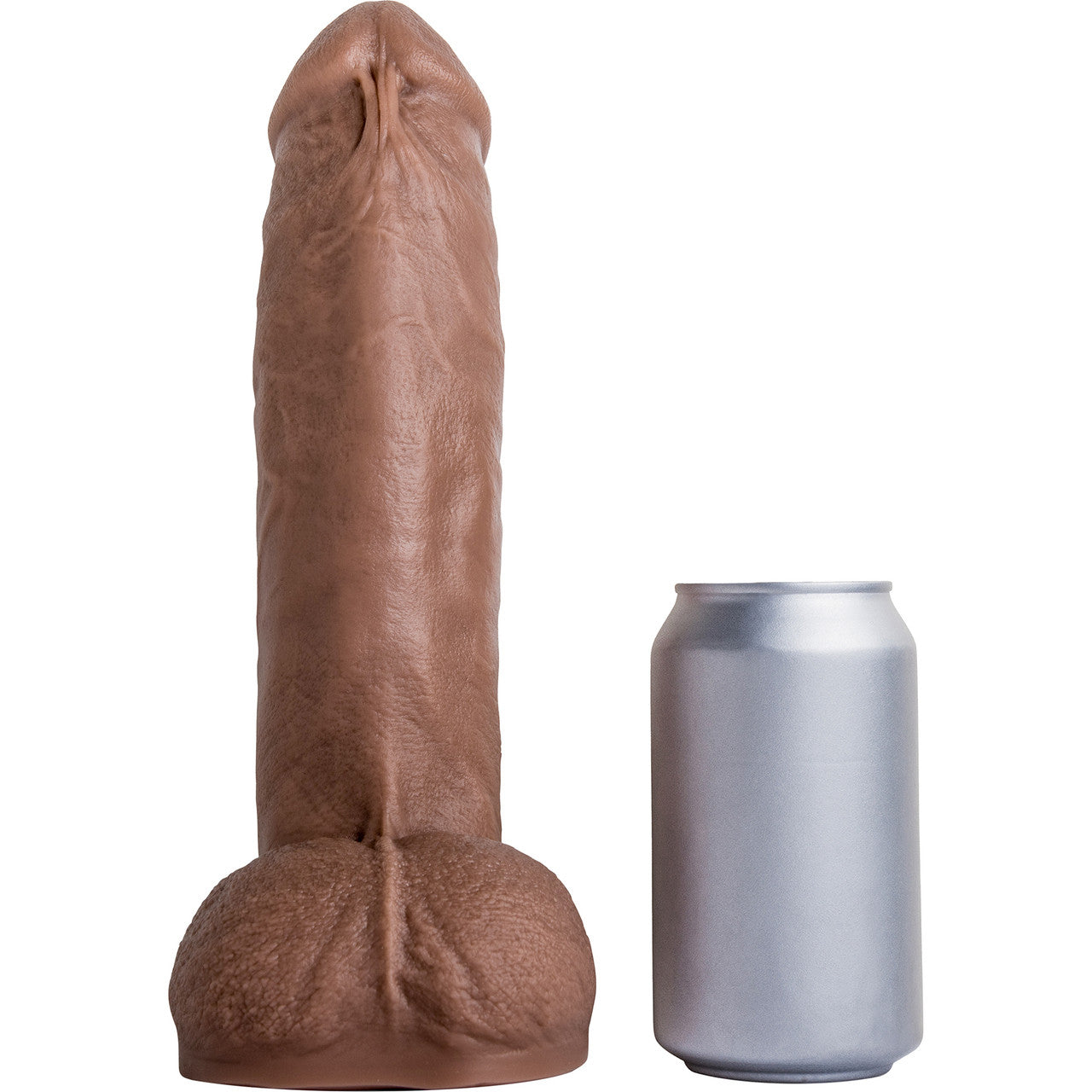 Hankey's Toys Rentman Medium 11" Silicone Cock With Balls & Vac-U-Lock Base - Caramel