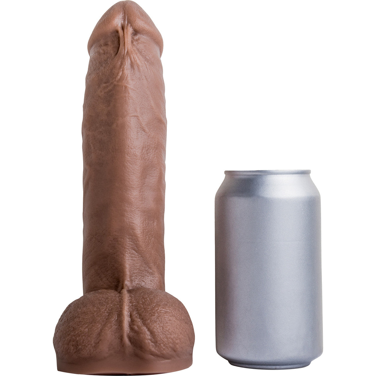 Hankey's Toys Rentman Small 9.5" Silicone Cock With Balls & Vac-U-Lock Base - Caramel