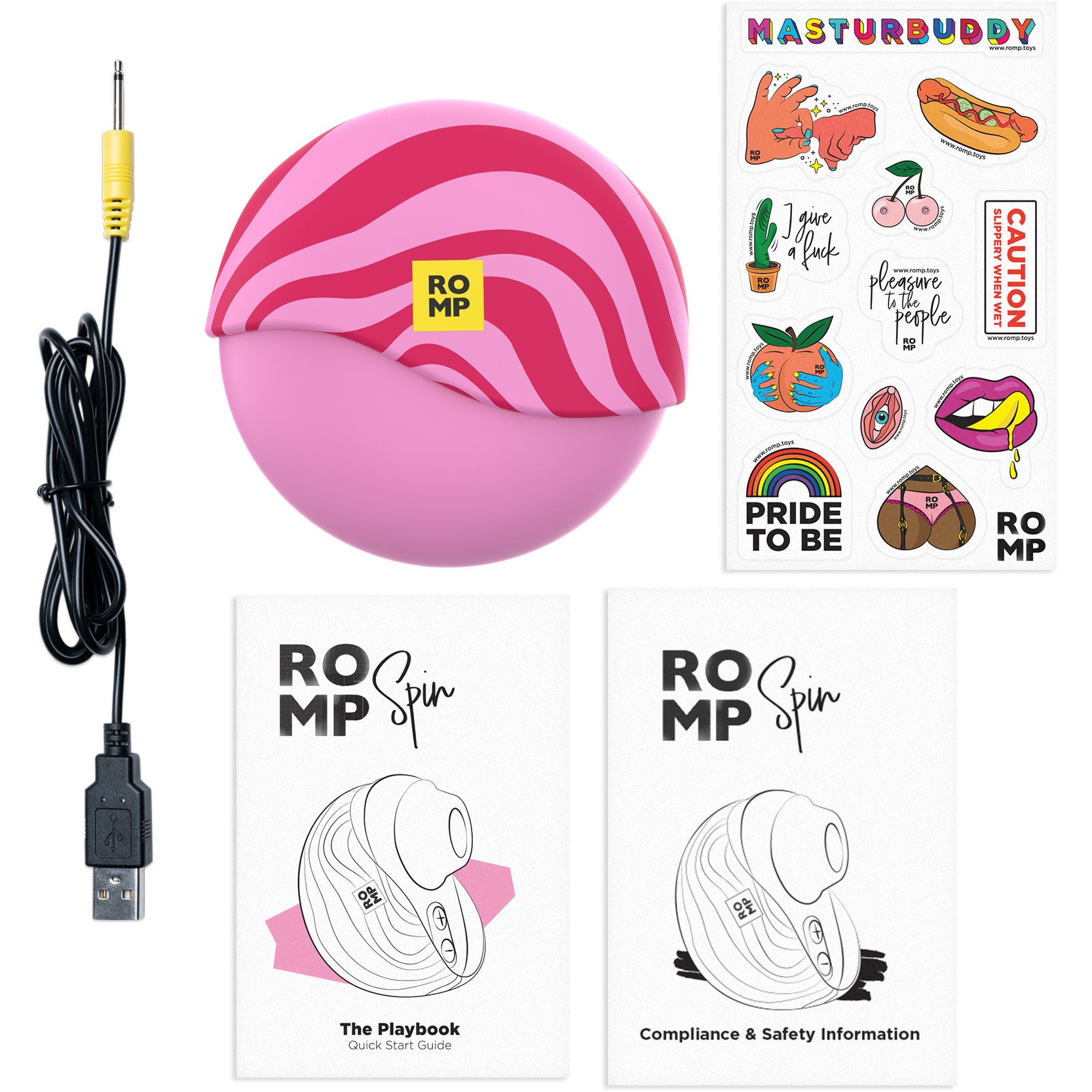 ROMP Spin Silicone Travel Friendly Pleasure Air Clitoral Suction Stimulator