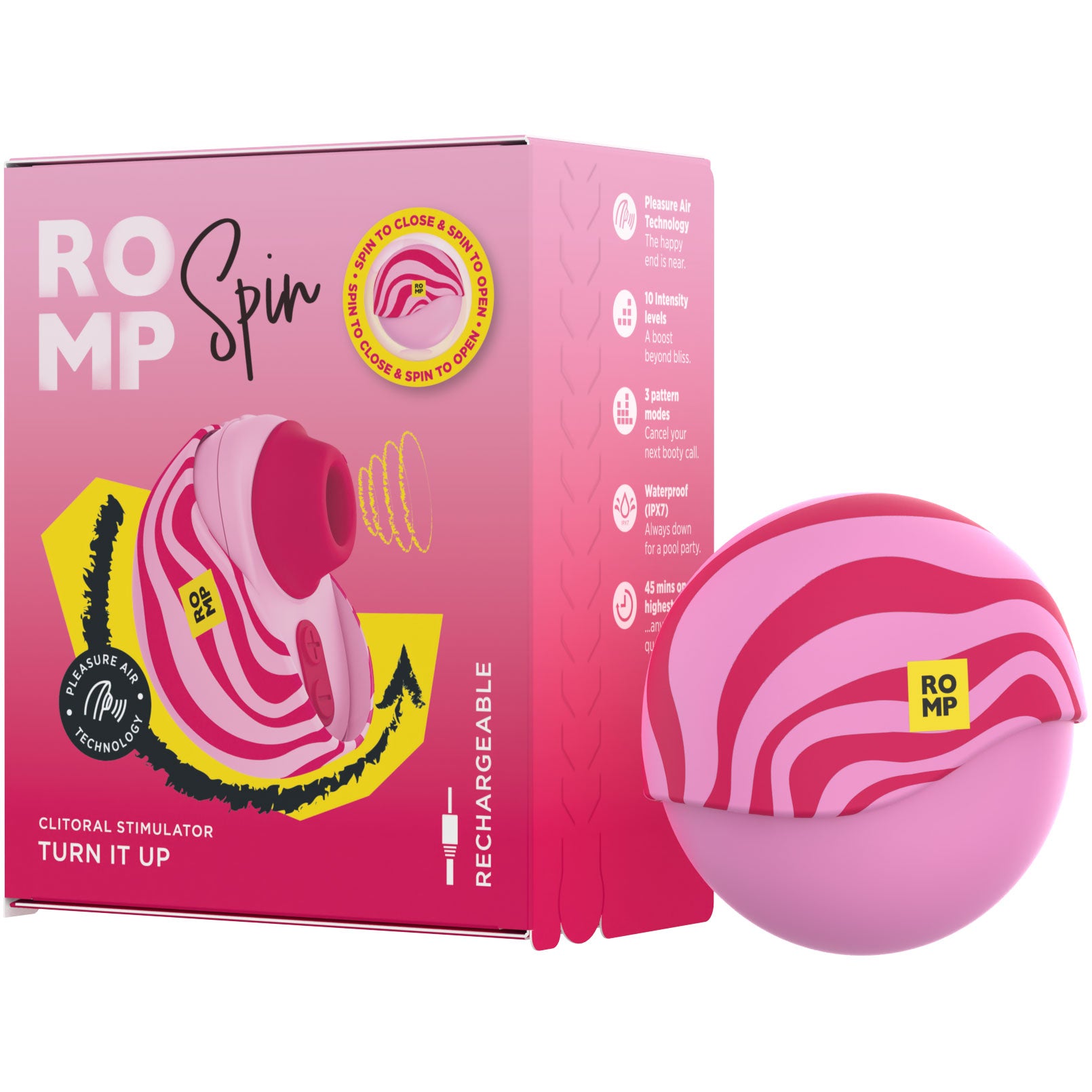 ROMP Spin Silicone Travel Friendly Pleasure Air Clitoral Suction Stimulator