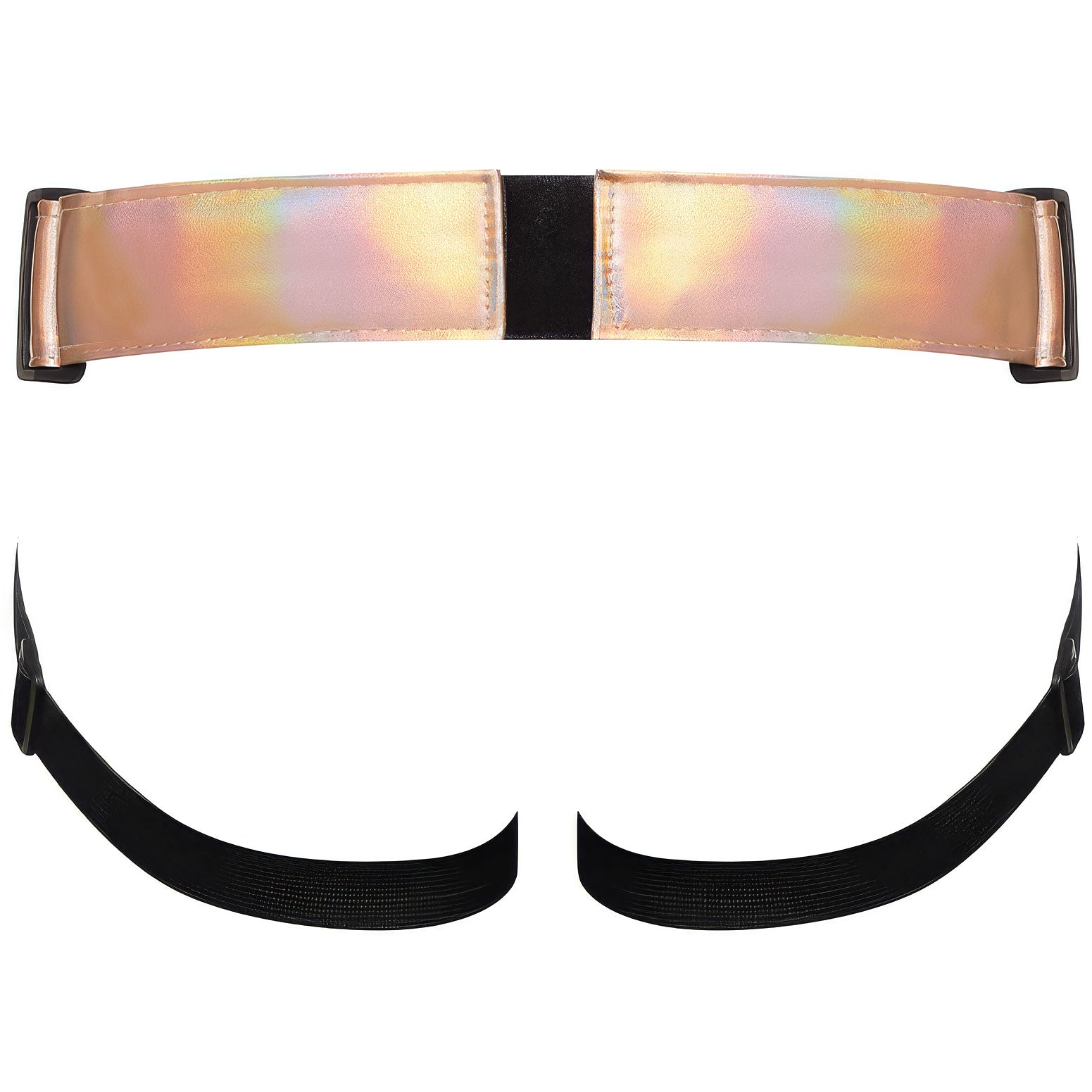 Strap-on-Me Curious Leatherette Strap-On Harness - Holographic Rose Gold