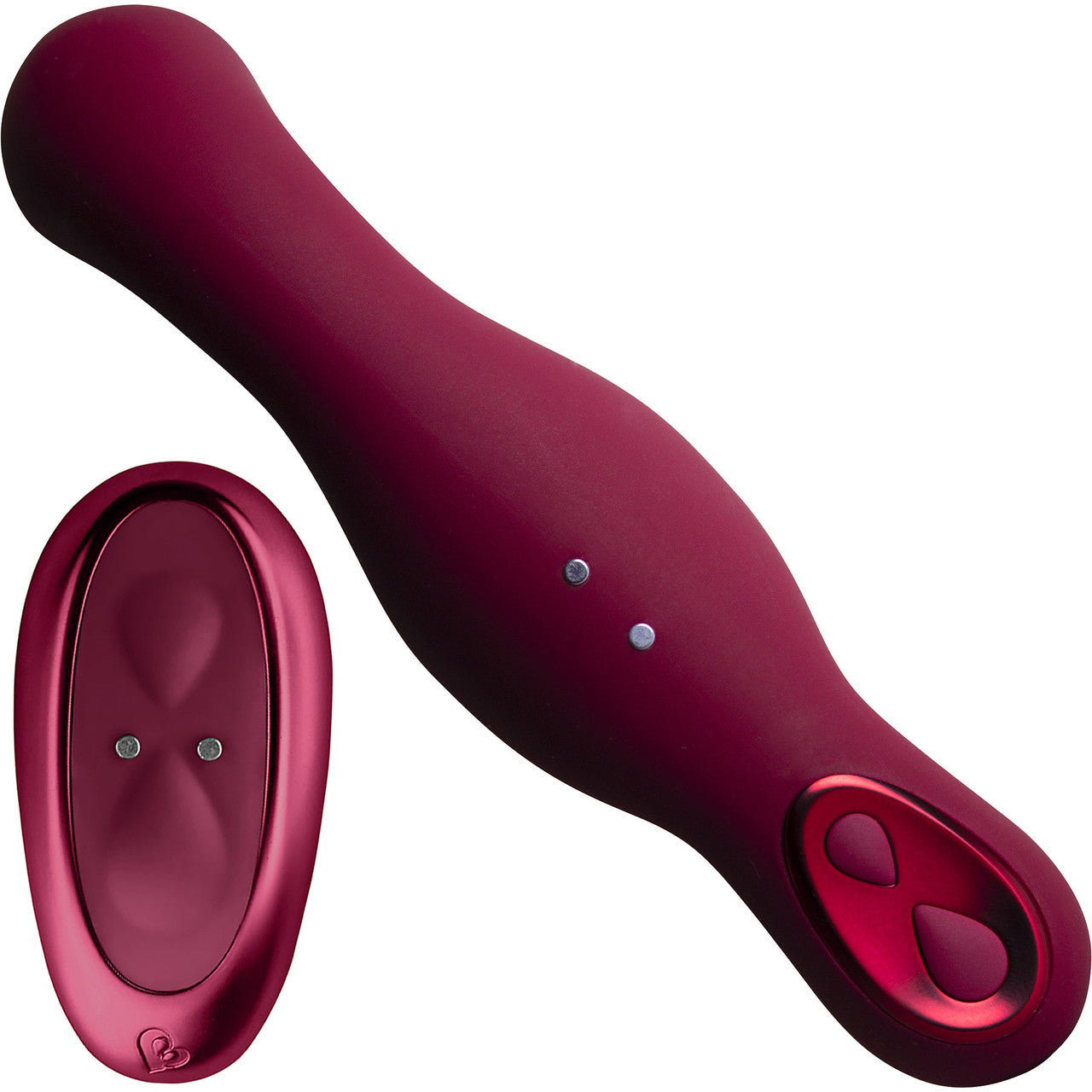 Ruby Glow Blush Silicone Ride On Vibrator & Wand Combination With Remote By Rocks-Off