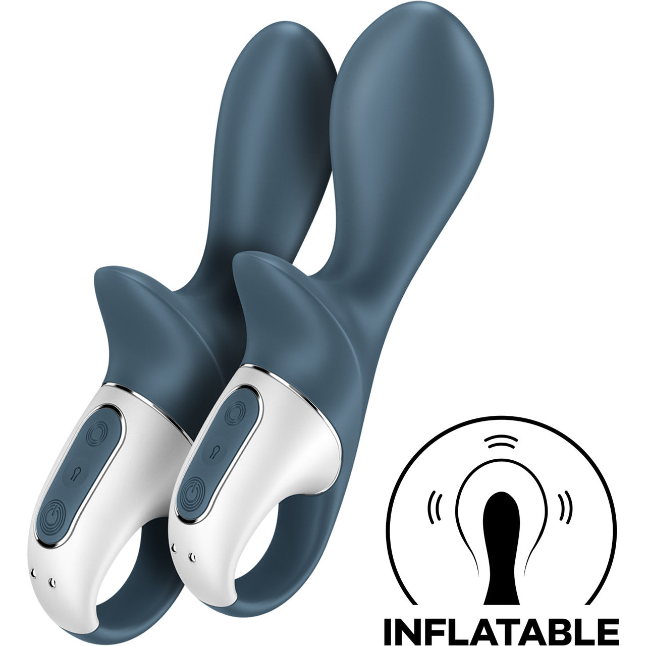 Satisfyer Air Pump Booty 2 Inflatable Rechargeable Vibrating Butt Plug - Gray