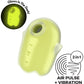 Satisfyer Glowing Ghost Glow In The Dark Pressure Wave Rechargeable Waterproof Clitoral Vibrator - Yellow