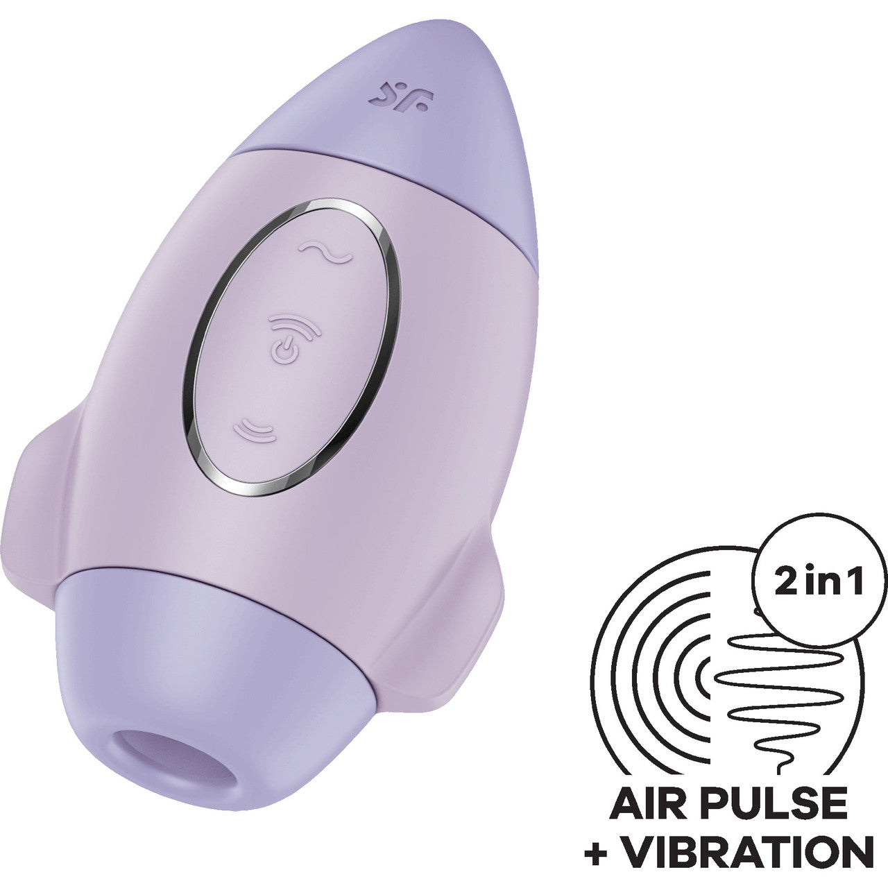 Satisfyer Mission Control Rechargeable Waterproof Silicone Air Pulse Clitoral Stimulator - Violet