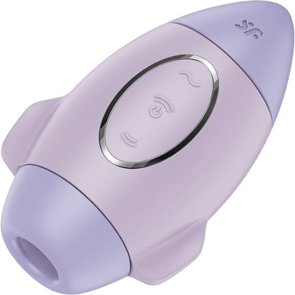 Satisfyer Mission Control Rechargeable Waterproof Silicone Air Pulse Clitoral Stimulator - Violet