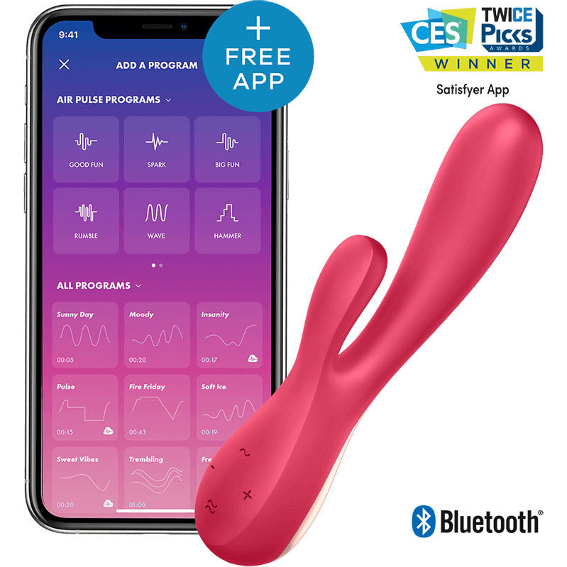 Satisfyer Mono Flex Rabbit Vibrator - Red Satisfyer Mono Flex Rabbit Vibrator - Red
