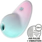 Satisfyer Pixie Dust Rechargeable Waterproof Silicone Air Pulse Clitoral Stimulator - Mint & Pink