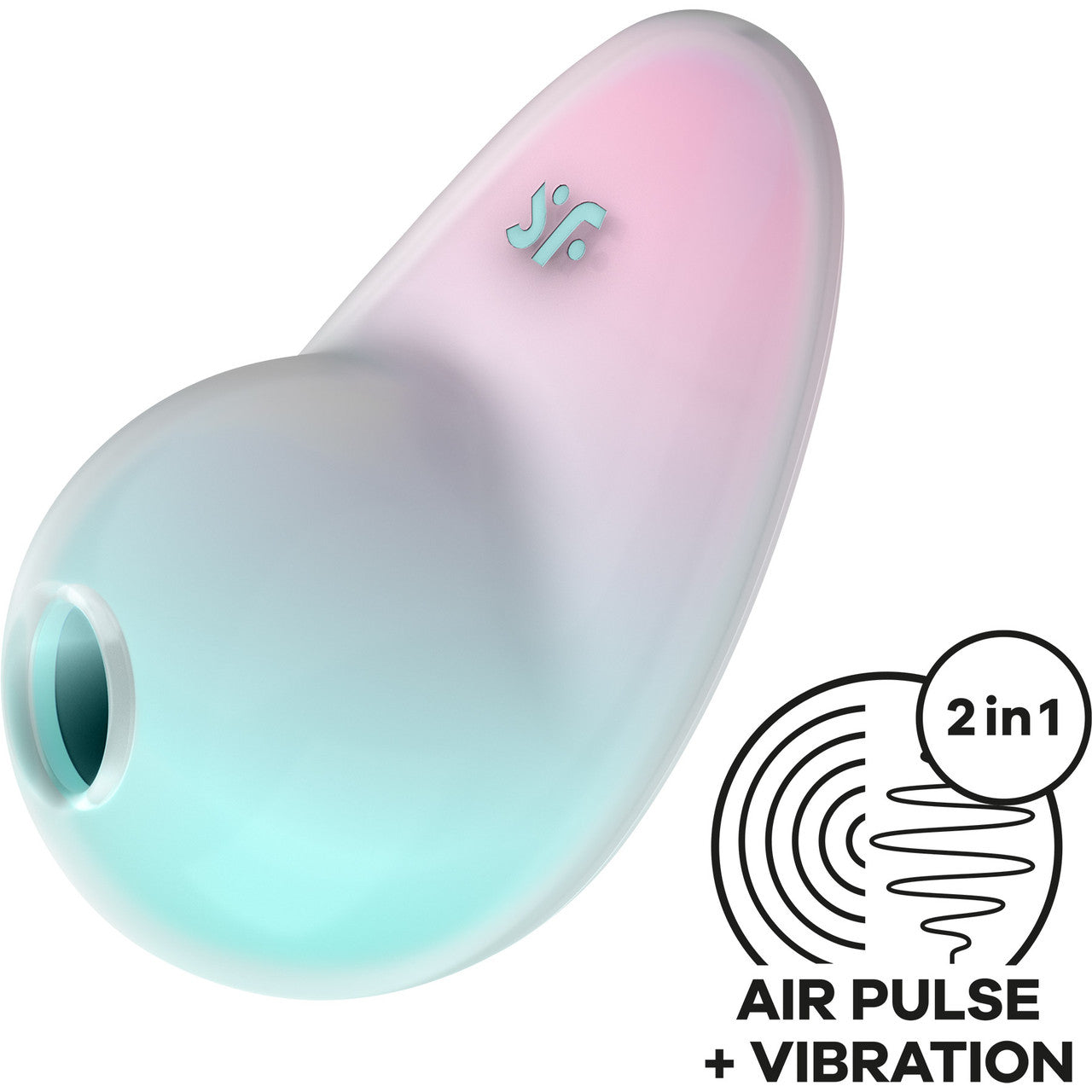 Satisfyer Pixie Dust Rechargeable Waterproof Silicone Air Pulse Clitoral Stimulator - Mint & Pink