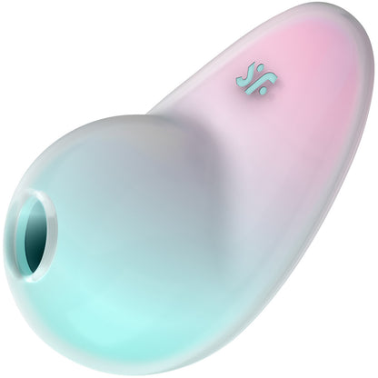 Satisfyer Pixie Dust Rechargeable Waterproof Silicone Air Pulse Clitoral Stimulator - Mint & Pink