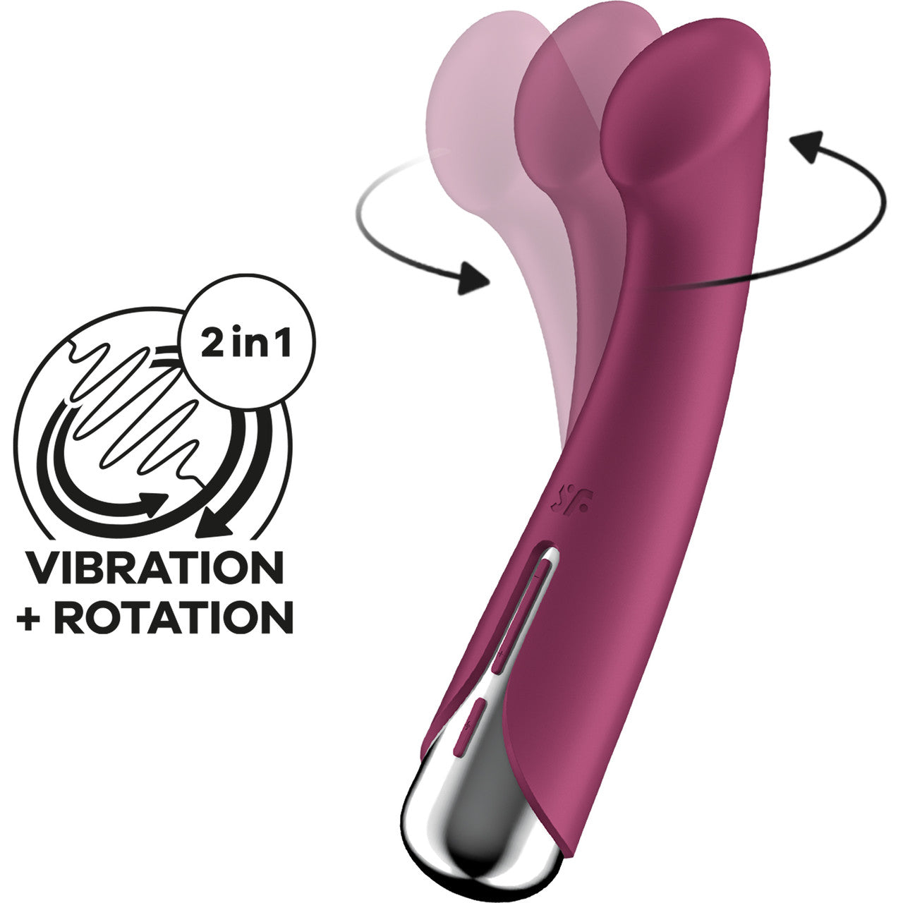 Satisfyer Spinning G-Spot 1 Rechargeable Waterproof Silicone G-Spot Vibrator - Red