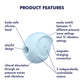 Satisfyer Sugar Rush Pressure Wave Rechargeable Waterproof Clitoral Stimulator - Blue