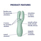 Satisfyer Threesome 3 Rechargeable Waterproof 12-Function Dual Stimulation Vibrator - Mint
