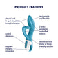 Satisfyer Embrace Me Silicone Rechargeable Waterproof Dual Stimulation Vibrator - Turquoise