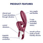 Satisfyer Touch Me Silicone Rechargeable Flexible Dual Stimulation Vibrator - Berry