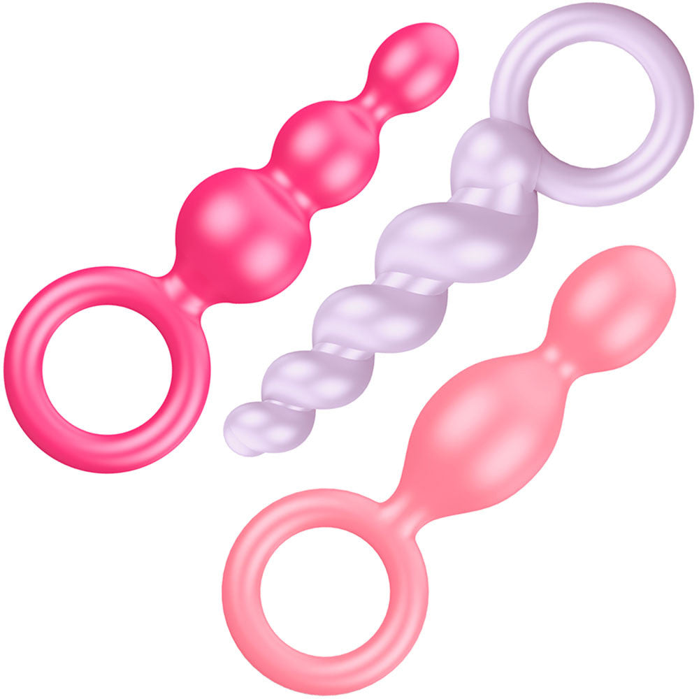 Satisfyer Booty Call Silicone Anal Plugs - Set Of 3 - Colors