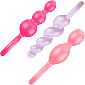 Satisfyer Booty Call Silicone Anal Plugs - Set Of 3 - Colors