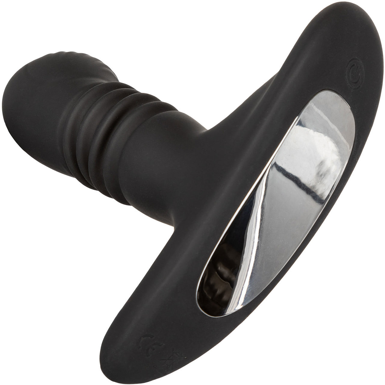 Eclipse Thrusting Rotator Silicone Vibrating Anal Probe by CalExotics - Black