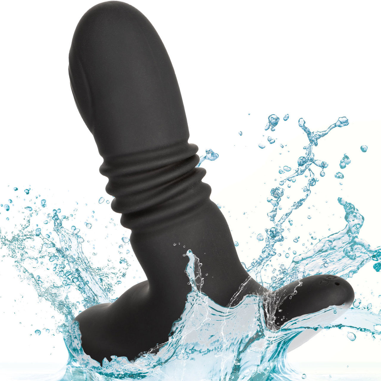 Eclipse Thrusting Rotator Silicone Vibrating Anal Probe by CalExotics - Black