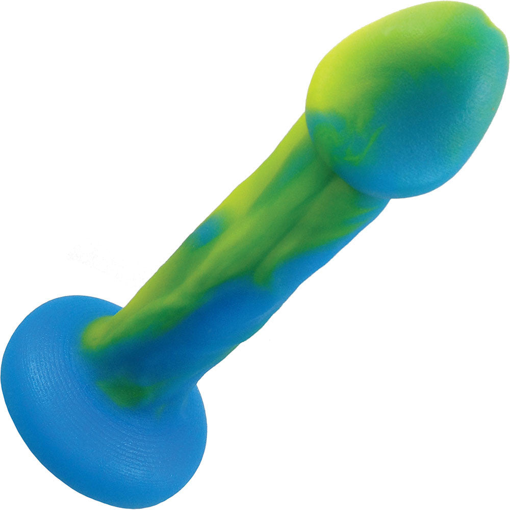 Shilo Pack And Play Silicone Dildo by New York Toy Collective - Blue & Yellow