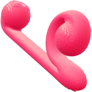 Snail Vibe Silicone Rechargeable Waterproof Dual Stimulation Science Based Vibrator - Pink