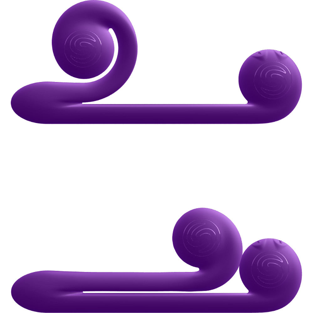 Snail Vibe Silicone Rechargeable Waterproof Dual Stimulation Science Based Vibrator - Purple