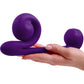 Snail Vibe Silicone Rechargeable Waterproof Dual Stimulation Science Based Vibrator - Purple