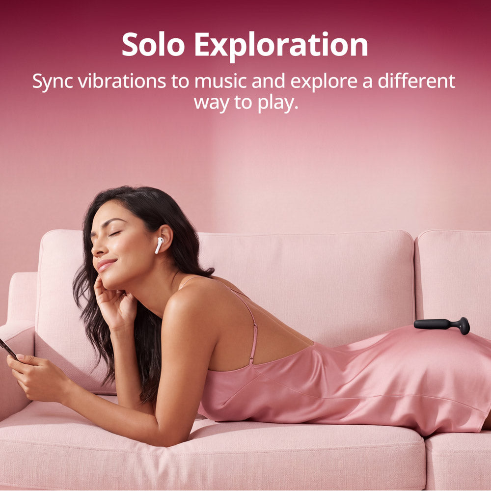 Lovense Glint App-Controlled Touch-Responsive Vibrating Butt Plug - Solo Exploration