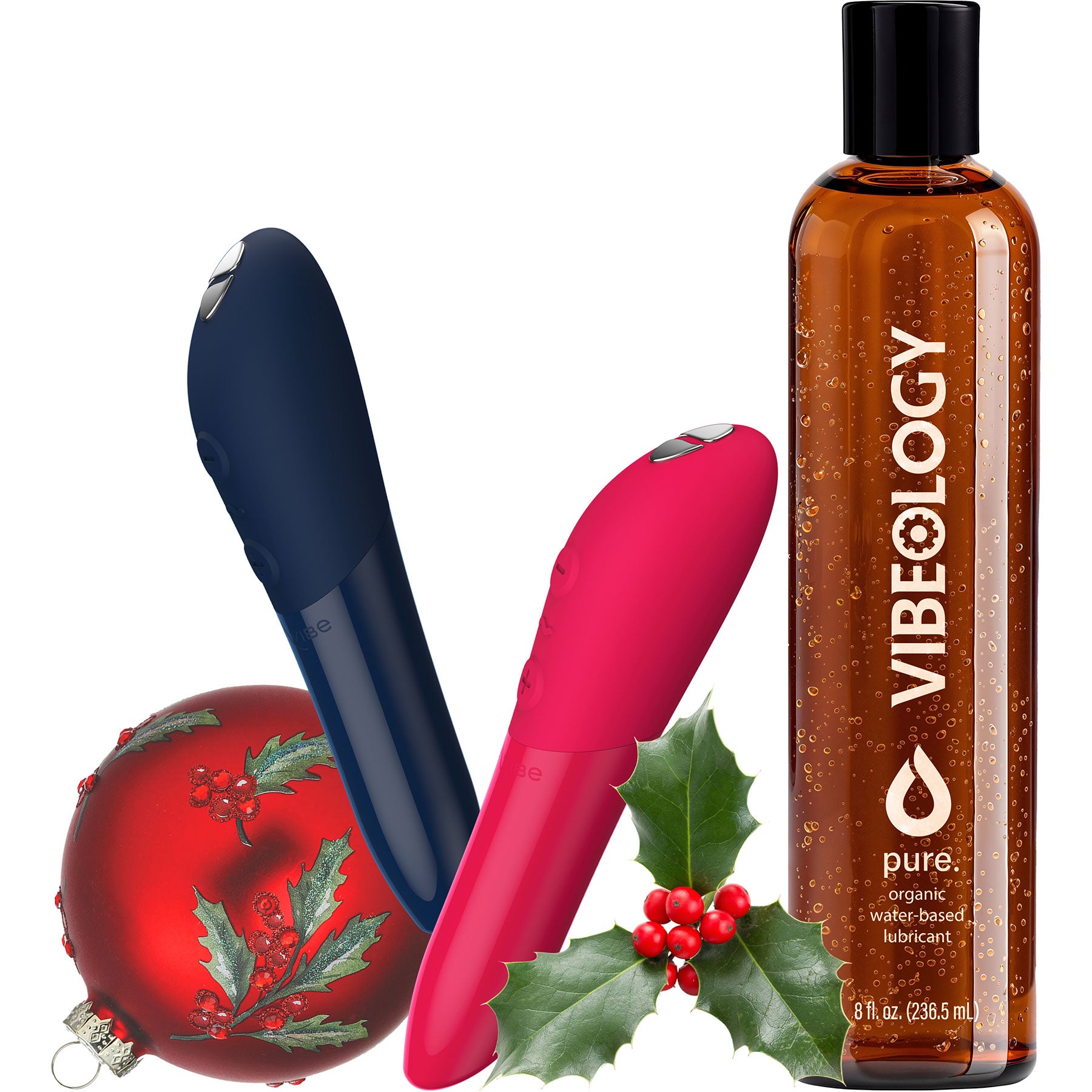 Tango X Vibrator By We-Vibe &amp; Vibeology Pure Organic 8 oz Personal Lubricant