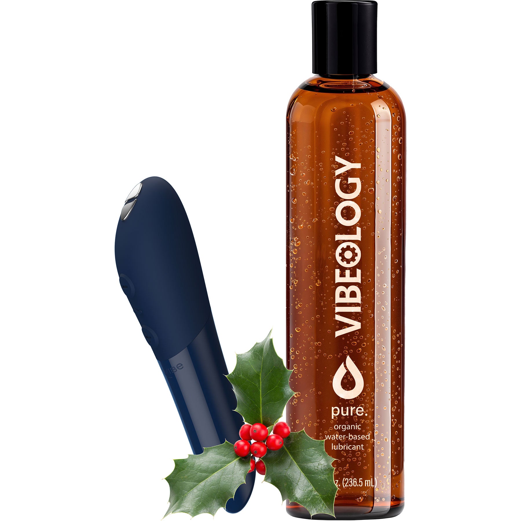 Tango X Vibrator By We-Vibe &amp; Vibeology Pure Organic 8 oz Personal Lubricant - Blue