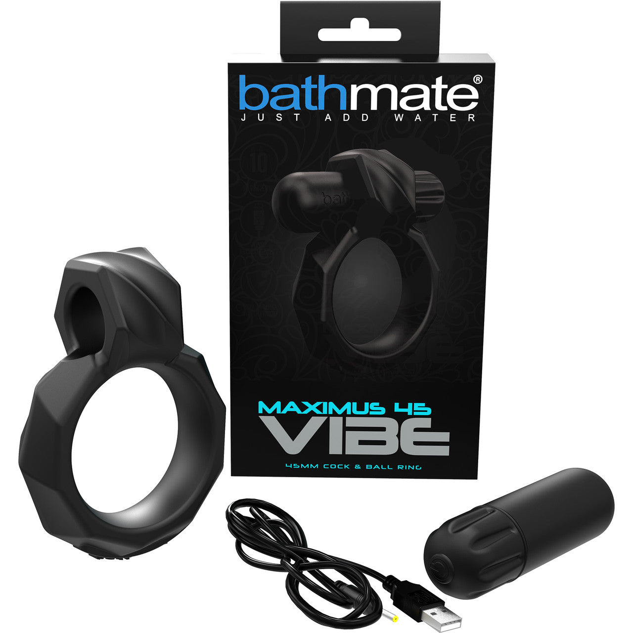 Bathmate Maximus Vibe 45 Rechargeable Silicone Vibrating Cock Ring