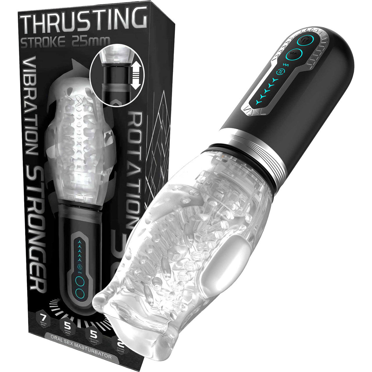 Gawk Gawk 3000 Thrusting Rotating Vibrating Rechargeable Oral Sex Penis Masturbator