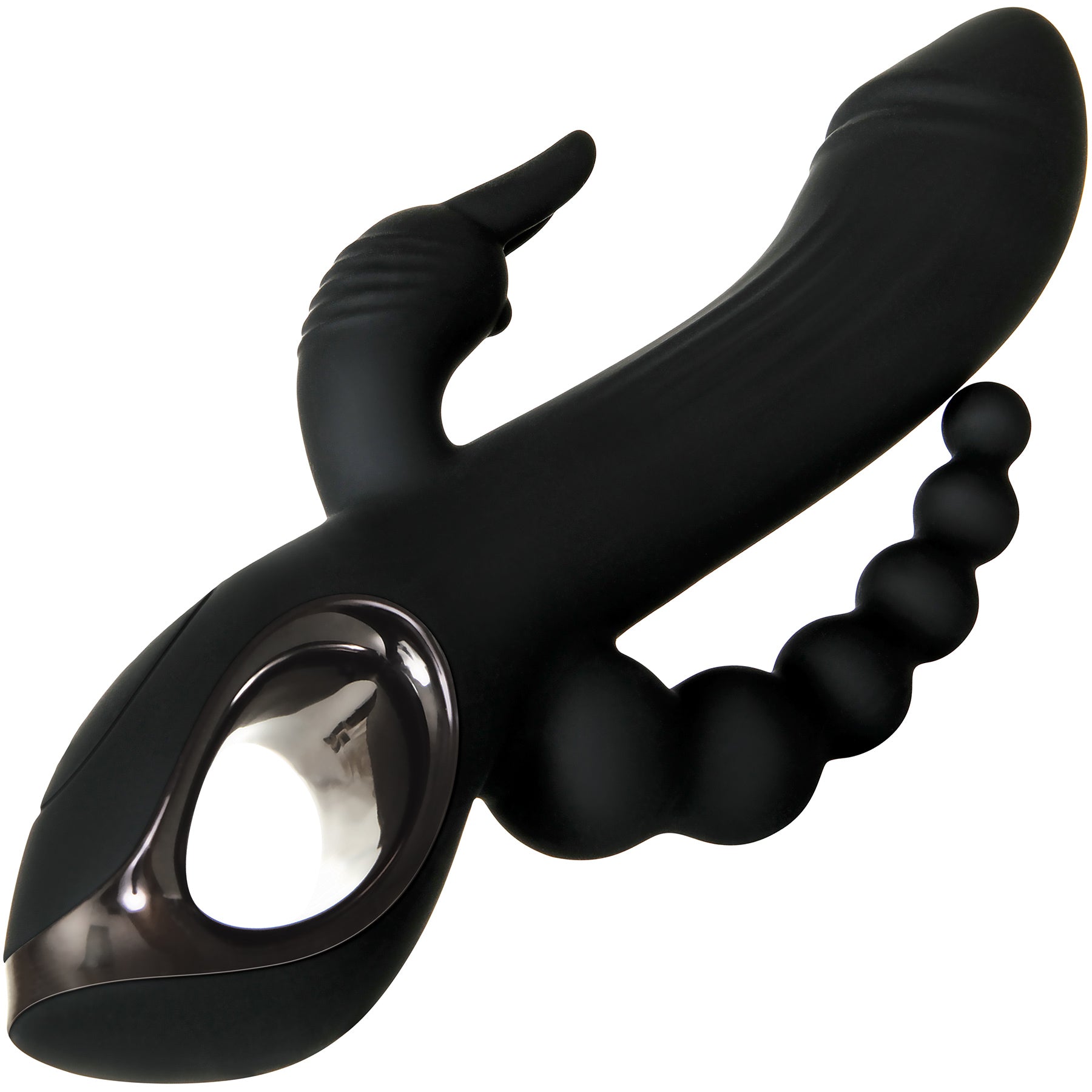 Trifecta Triple Stimulation Rechargeable Silicone Vibrator By Evolved Novelties