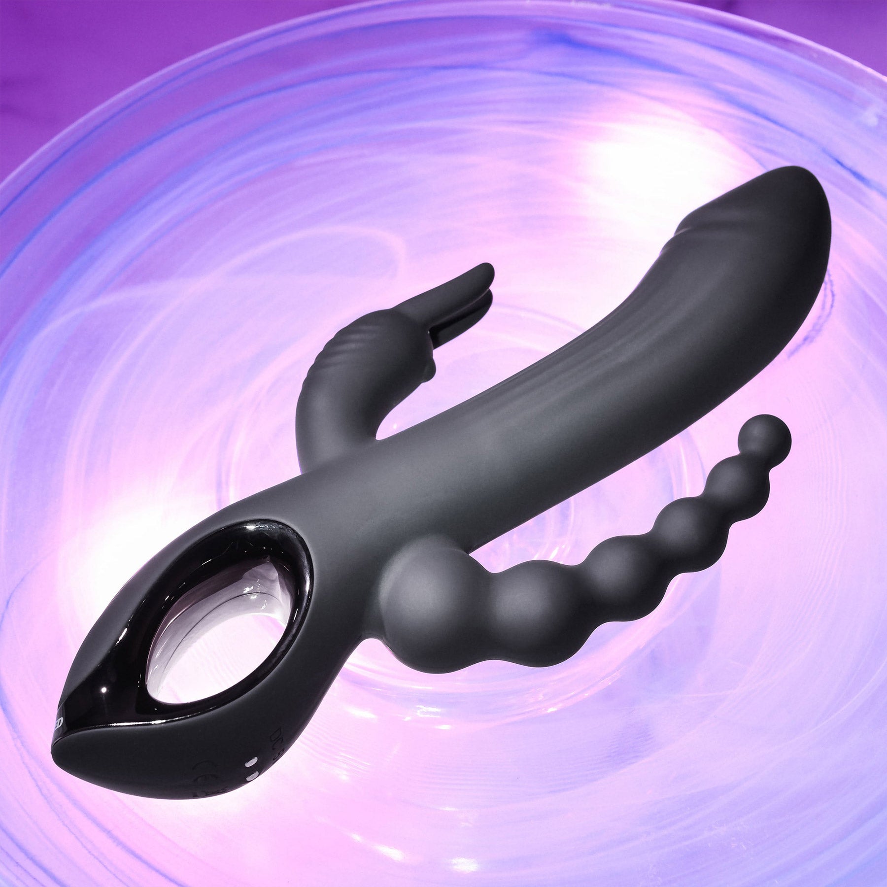 Trifecta Triple Stimulation Rechargeable Silicone Vibrator By Evolved Novelties