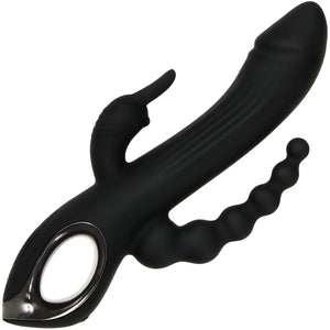 Trifecta Triple Stimulation Rechargeable Silicone Vibrator By Evolved Novelties