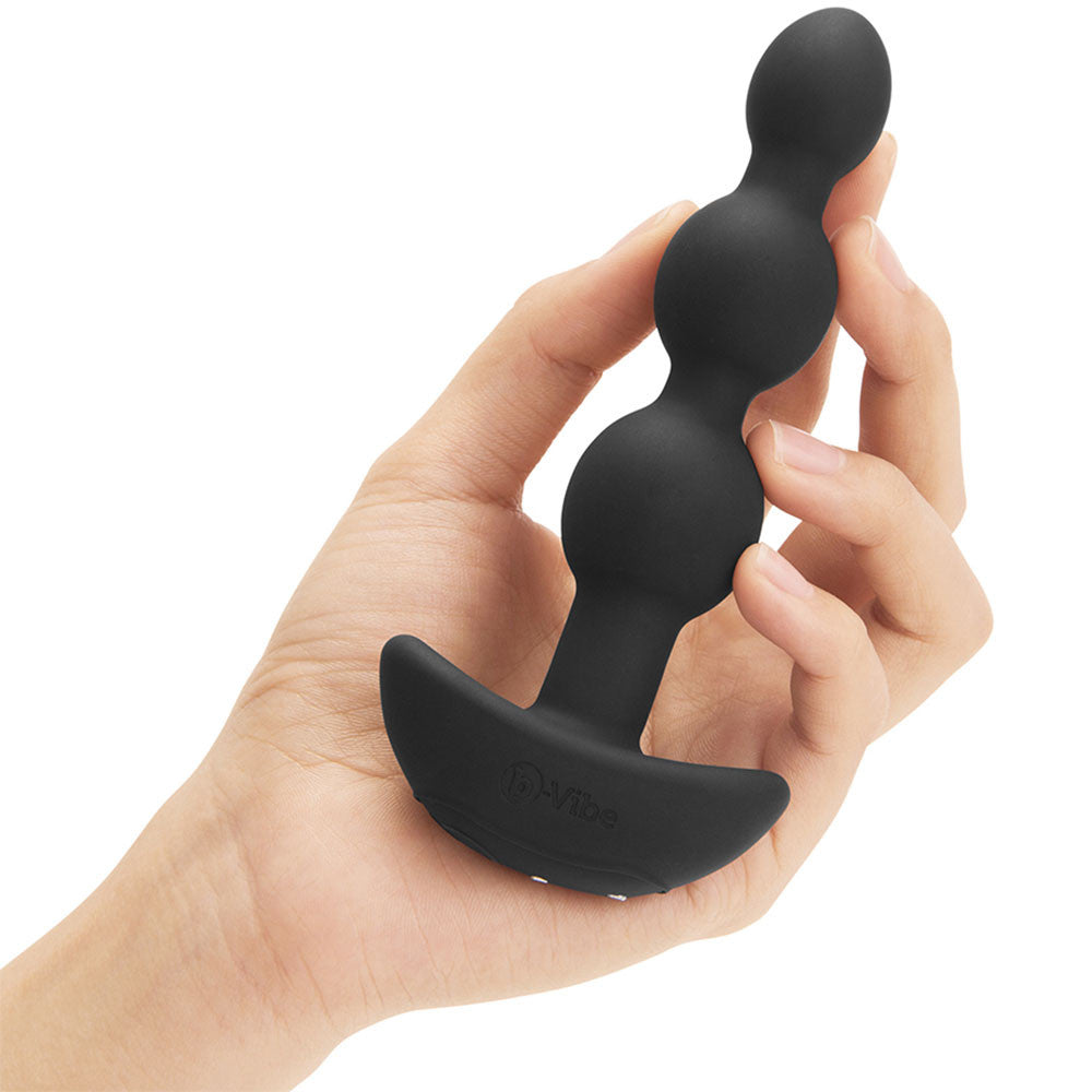 b-Vibe Triplet Silicone Remote Control Vibrating Anal Beads - Black b-Vibe Triplet Silicone Remote Control Vibrating Anal Beads - Black
