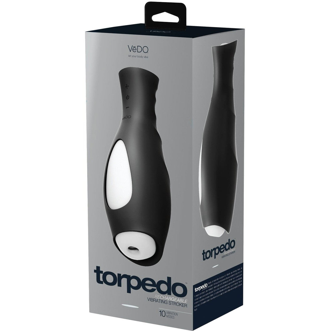 TORPEDO Rechargeable Vibrating Glow In The Dark Penis Stroker By VeDO TORPEDO Rechargeable Vibrating Glow In The Dark Penis Stroker By VeDO
