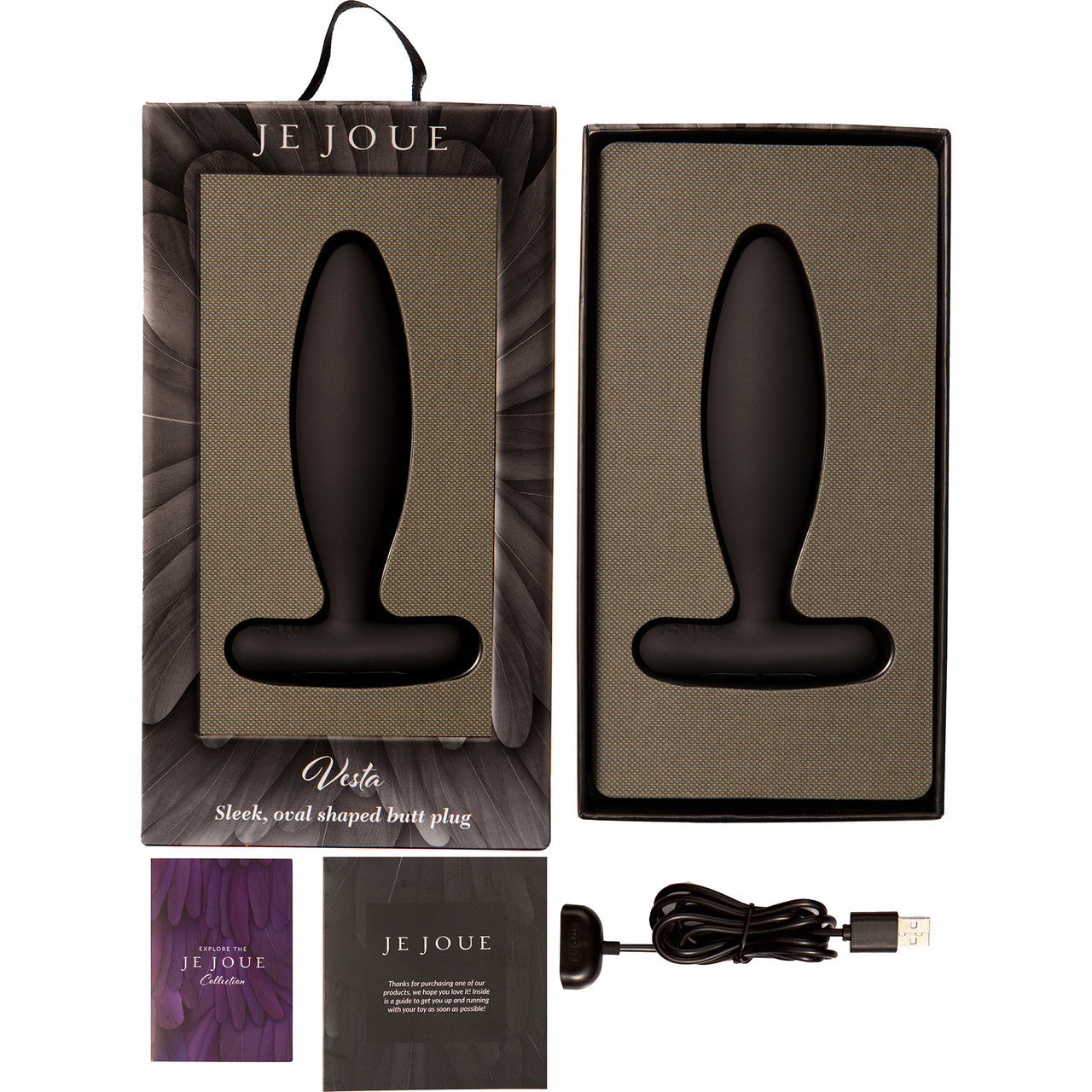 Je Joue Vesta Rechargeable Waterproof Silicone Vibrating Butt Plug With Remote