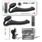 Strap-on-Me Silicone Vibrating Remote Control Strapless Strap-On - Medium Black