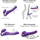 Strap-on-Me Silicone Vibrating Remote Control Strapless Strap-On - Medium Purple